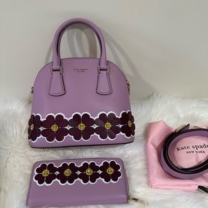 Kate Spade ♠️ orchid medium satchel and wallet bundle